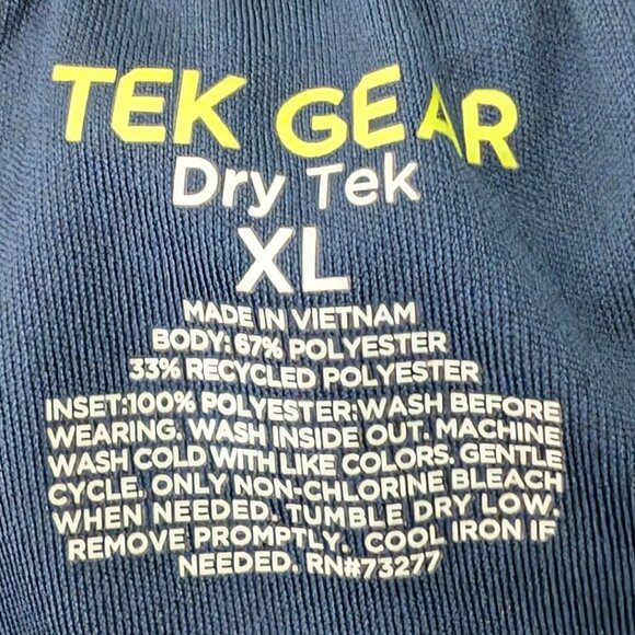 Tek Gear Dry Tek Shorts Blue Size XL - Picture 7 of 8